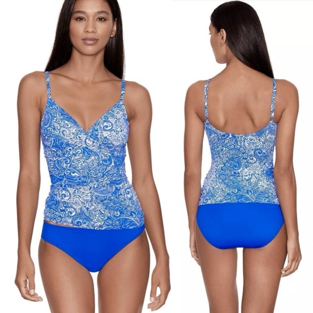 Lauren Ralph Lauren Tankini Top Swimsuit Blue Size 4